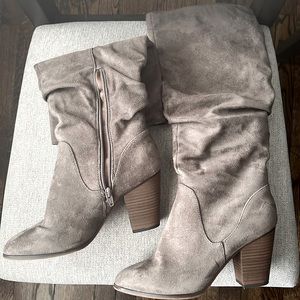Target Merona Knee High Suede slouchy boots